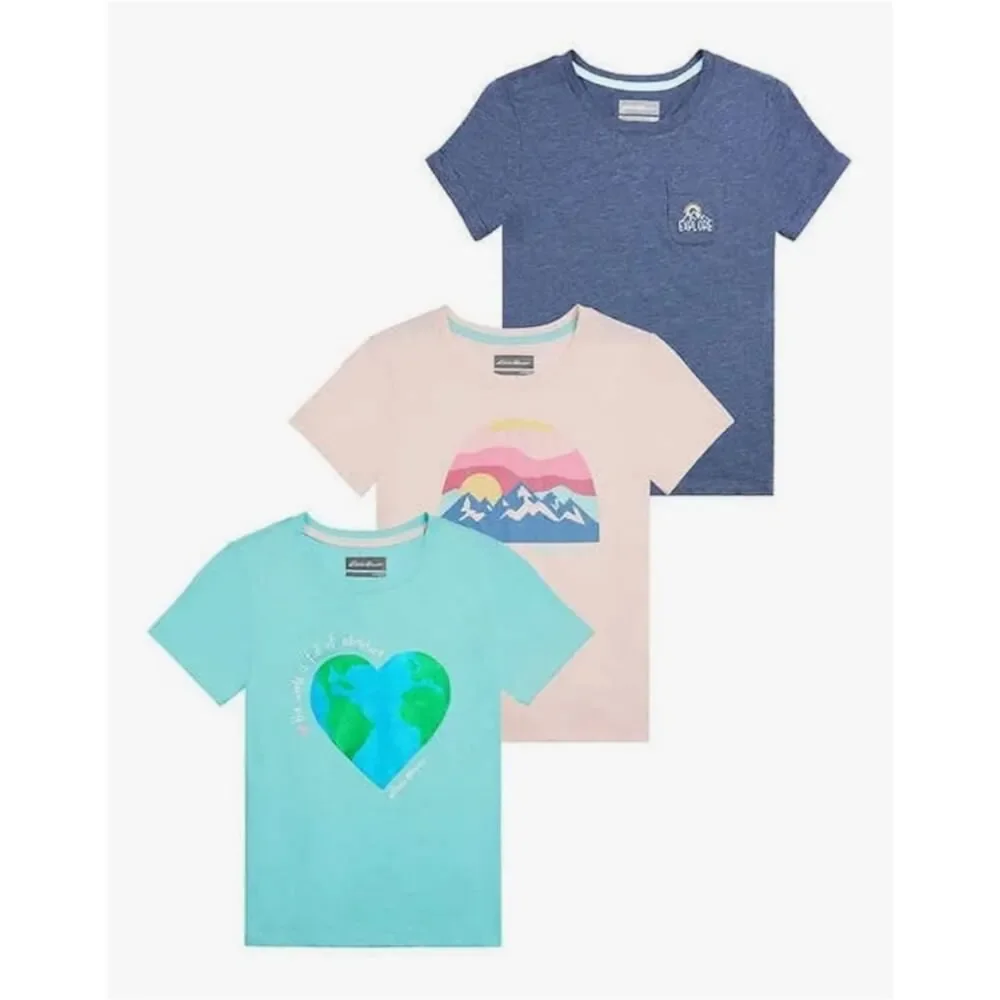 Eddie Bauer blue graphic tee & mermaid scale legging set sz L (14/16)